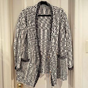 Black and White Zara Knit Jacket